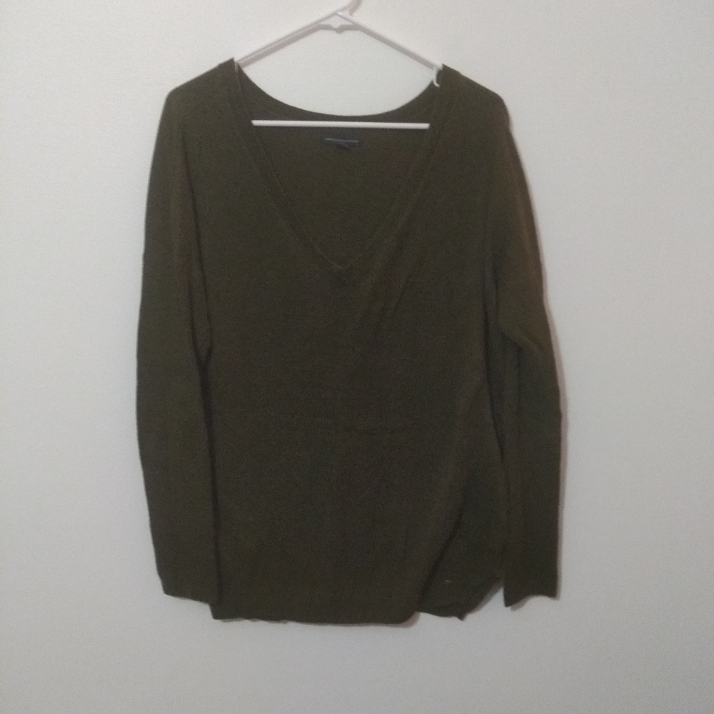 Olive vneck sweater